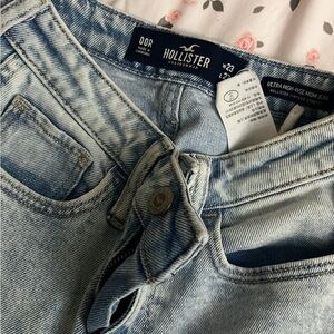 Hollister Women's Sky Blue High Rise Jeans